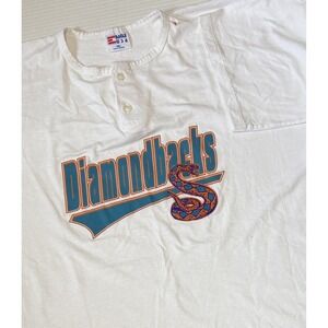 Arizona Diamondbacks - Eagle USA - Men's Vintage MLB Henley‎ Jersey Shirt - 4XL